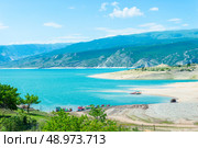 Beautiful landscape of the mountain Chirkey reservoir with azure water of the North Caucasus of Dagestan. Russia. Стоковое фото, фотограф Константин Лабунский / Фотобанк Лори