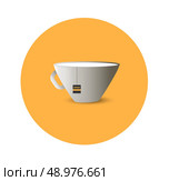 Flat cup of tea. Стоковая иллюстрация, агентство Ingram Publishing / Фотобанк Лори