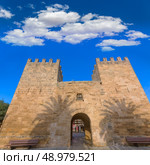 Alcudia Old Town in Majorca Porta des Moll Mallorca Balearic island of Spain. Стоковое фото, агентство Ingram Publishing / Фотобанк Лори