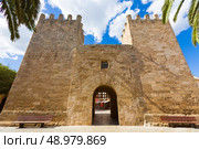 Alcudia Old Town in Majorca Porta des Moll Mallorca Balearic island of Spain. Стоковое фото, агентство Ingram Publishing / Фотобанк Лори