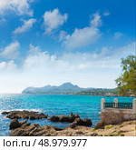 Majorca Cala Ratjada beach Rajada in Capdepera Mallorca. Стоковое фото, агентство Ingram Publishing / Фотобанк Лори