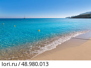 Majorca Cala Mesquida beach in Mallorca Balearic Islands of Spain. Стоковое фото, агентство Ingram Publishing / Фотобанк Лори