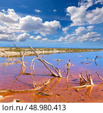 Mallorca Es Trenc Ses Salines saltworks in Balearic islands Majorca. Стоковое фото, агентство Ingram Publishing / Фотобанк Лори