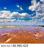 Mallorca Es Trenc Ses Salines saltworks in Balearic islands Majorca. Стоковое фото, агентство Ingram Publishing / Фотобанк Лори