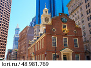 Boston Old State House buiding in Massachusetts USA. Стоковое фото, агентство Ingram Publishing / Фотобанк Лори
