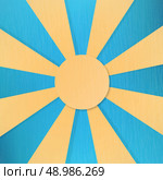 Vector sun symbol on blue background. Стоковая иллюстрация, агентство Ingram Publishing / Фотобанк Лори