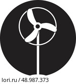 Fan Ventilator Vector icon. Стоковая иллюстрация, агентство Ingram Publishing / Фотобанк Лори
