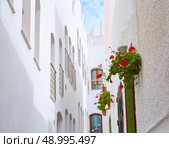 Mojacar Almeria white Mediterranean village in Spain. Стоковое фото, агентство Ingram Publishing / Фотобанк Лори