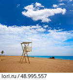 Almeria Mojacar beach lifeguard in Mediterranean sea of Spain. Стоковое фото, агентство Ingram Publishing / Фотобанк Лори