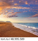 Almeria Cabo de Gata San Miguel beach shore in Spain. Стоковое фото, агентство Ingram Publishing / Фотобанк Лори