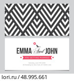 Wedding card back and front with pattern background 01. Стоковая иллюстрация, агентство Ingram Publishing / Фотобанк Лори