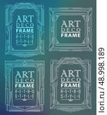 Art deco geometric vintage frame can be used for invitation, congratulation. Стоковая иллюстрация, агентство Ingram Publishing / Фотобанк Лори