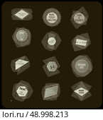 Abstract polygonal label design. Elements of astronomy and constellation. Cosmic style. . low poly illustration. Abstract triangles  design . Стоковая иллюстрация, агентство Ingram Publishing / Фотобанк Лори