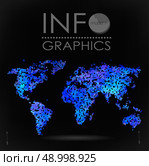 World map background in pointillism style. Modern elements of info graphics. World Map. World map background. Стоковая иллюстрация, агентство Ingram Publishing / Фотобанк Лори