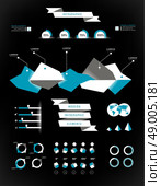 Set shadows elements  of infographics. Modern elements of info graphics. Information Graphics. Стоковая иллюстрация, агентство Ingram Publishing / Фотобанк Лори