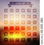 Set of web plat icons on blur background. Стоковая иллюстрация, агентство Ingram Publishing / Фотобанк Лори