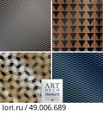 Art Deco vintage wallpaper pattern can be used for invitation, congratulation. Стоковая иллюстрация, агентство Ingram Publishing / Фотобанк Лори