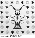Abstract  gothic sacral illustration with polygon,  crystal design element, symbol, sign for tattoo. Стоковая иллюстрация, агентство Ingram Publishing / Фотобанк Лори