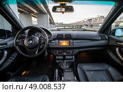 KRASNOYARSK, RUSSIA - May 23, 2025: Black BMW X5 E53. Редакционное фото, фотограф Плотников Дмитрий / Фотобанк Лори