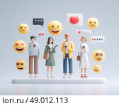 Социальные сети 3d. Стоковое AI-изображение, AI-художник Александр Белов / Фотобанк Лори
