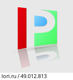 Abstract icon based on the letter p. Стоковая иллюстрация, агентство Ingram Publishing / Фотобанк Лори