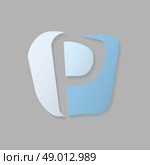Abstract icon based on the letter p. Стоковая иллюстрация, агентство Ingram Publishing / Фотобанк Лори