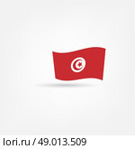 Tunisian flag icon. Стоковая иллюстрация, агентство Ingram Publishing / Фотобанк Лори