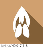 Icon Lungs  with a long shadow. Стоковая иллюстрация, агентство Ingram Publishing / Фотобанк Лори