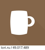 Icon cup with a long shadow. Стоковая иллюстрация, агентство Ingram Publishing / Фотобанк Лори