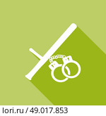 isolated modern police icon with long shadow. Стоковая иллюстрация, агентство Ingram Publishing / Фотобанк Лори
