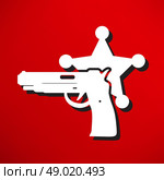 Vector illustration of isolated modern police icon. Стоковая иллюстрация, агентство Ingram Publishing / Фотобанк Лори