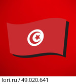 Tunisian flag icon. Стоковая иллюстрация, агентство Ingram Publishing / Фотобанк Лори