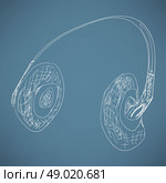 sketch headphones. Стоковая иллюстрация, агентство Ingram Publishing / Фотобанк Лори