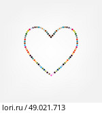 retro heart made from color circles. Стоковая иллюстрация, агентство Ingram Publishing / Фотобанк Лори