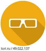 3d glasses icons with a long shadow. Стоковая иллюстрация, агентство Ingram Publishing / Фотобанк Лори