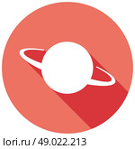 UFO Icon with a long shadow. Стоковая иллюстрация, агентство Ingram Publishing / Фотобанк Лори