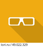 3d glasses icons with a long shadow. Стоковая иллюстрация, агентство Ingram Publishing / Фотобанк Лори