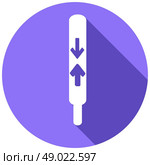 thermometer icon with a long shadow. Стоковая иллюстрация, агентство Ingram Publishing / Фотобанк Лори