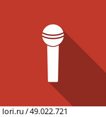 microphone icon on long shadow. Стоковая иллюстрация, агентство Ingram Publishing / Фотобанк Лори