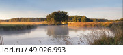 August Morning on the river Svisloch. Стоковое фото, агентство Ingram Publishing / Фотобанк Лори