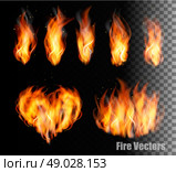Fire vectors on transparent background. Стоковая иллюстрация, агентство Ingram Publishing / Фотобанк Лори