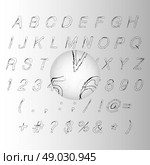 Calligraphic black handwritten alphabet stock vector illustration.. Calligraphic black handwritten alphabet vector illustration. Стоковая иллюстрация, агентство Ingram Publishing / Фотобанк Лори