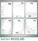 Molecule structure interconnection network. Brochure, flyer or report for business, template vector. Стоковая иллюстрация, агентство Ingram Publishing / Фотобанк Лори