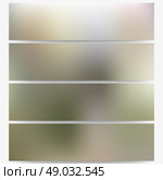Abstract unfocused natural headers set, blurred design vector. Стоковая иллюстрация, агентство Ingram Publishing / Фотобанк Лори