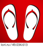Beach slippers. Стоковая иллюстрация, агентство Ingram Publishing / Фотобанк Лори