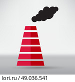 Smoke emission from factory pipes icon. Стоковая иллюстрация, агентство Ingram Publishing / Фотобанк Лори