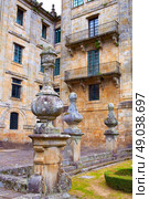 Santiago de Compostela end of Saint James Way San Matino Pinario monastery in Galicia Spain. Стоковое фото, агентство Ingram Publishing / Фотобанк Лори