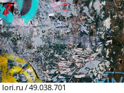 urban graffiti textures with old paper and mixed colors. Стоковое фото, агентство Ingram Publishing / Фотобанк Лори