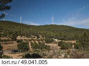 Wind turbine group in Spain. Стоковое фото, фотограф Boris Vasilenko / Фотобанк Лори