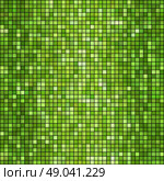 Vector green mosaic background. Vector illustration  green mosaic background. Square shape. Стоковая иллюстрация, агентство Ingram Publishing / Фотобанк Лори